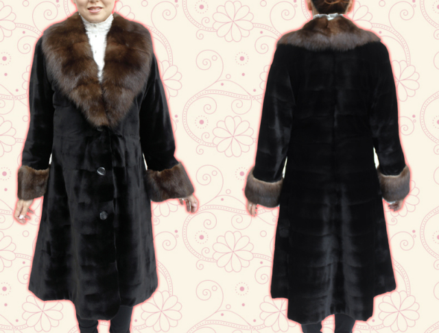 レディース ファーコート レディース ウィーゼル/ロシアンセーブル