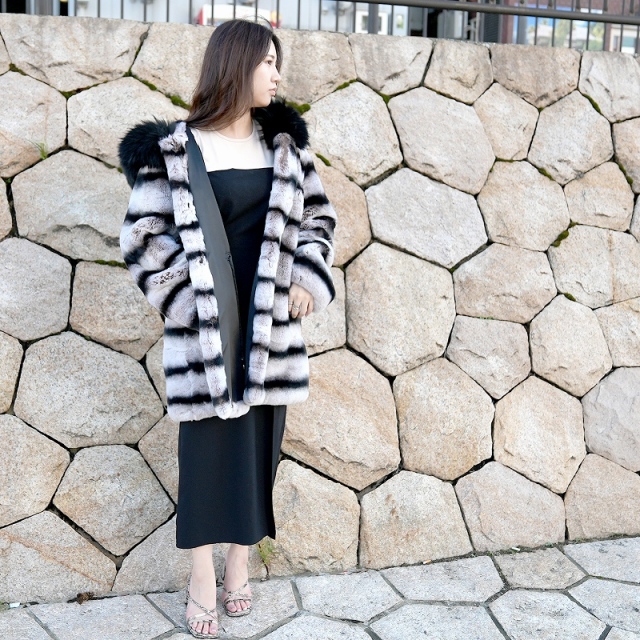 毛皮コート レディース ファーコート レッキスコート フリーサイズ