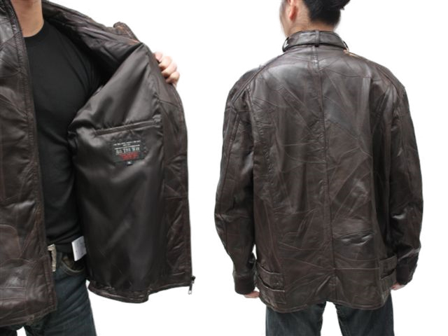 （大きいサイズ）ラムレザーシングルライダースジャケット7822k