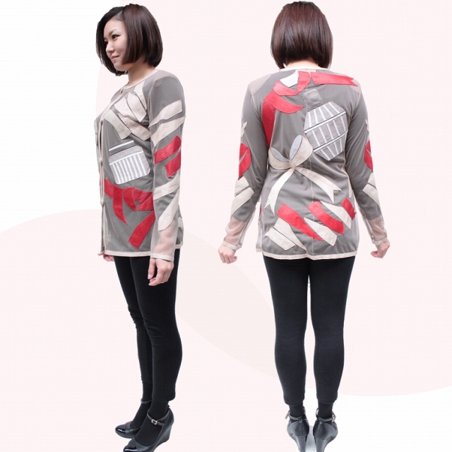 ラムレザー　ノーカラージャケット