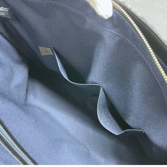 クロコダイル メンズバッグ　トートバッグ　ビジネスバッグ　日本製 クロコダイル トートバッグ ダメージ加工ネイビー メンズ