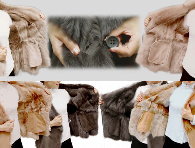 トスカーナムートン ムートンベスト レディース ベージュ M MO4111