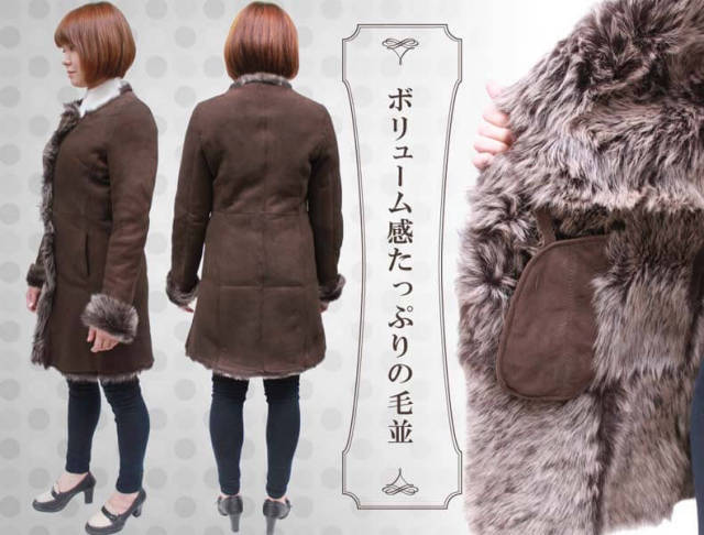 レディース ダブルフェイス ムートン コート トスカーナムートン ノー
