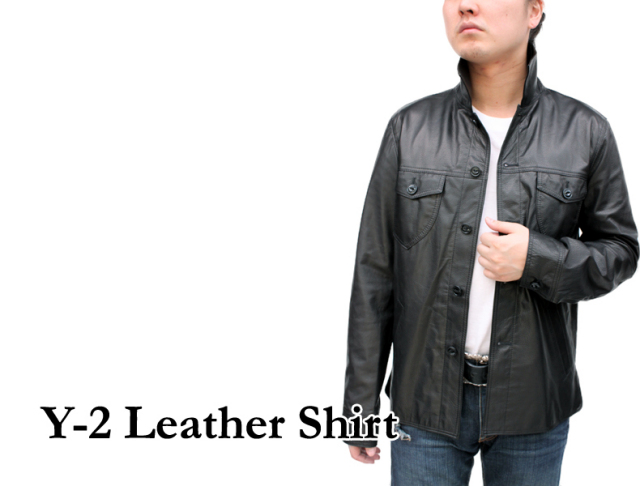 Y-2レザーシャツ　SS14