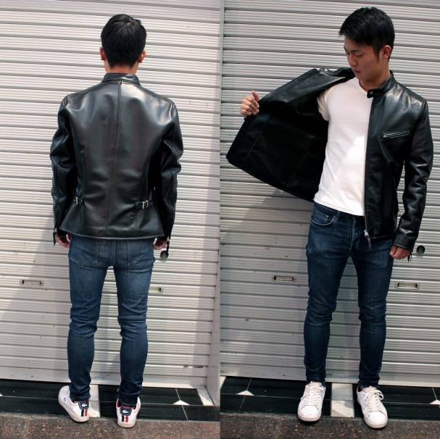 Y2LEATHER 日本製 馬革 シングルライダースジャケット メンズ