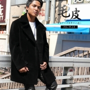 ○【毛皮】美品/Zibeline/古着/ラムファー×フォックスファー