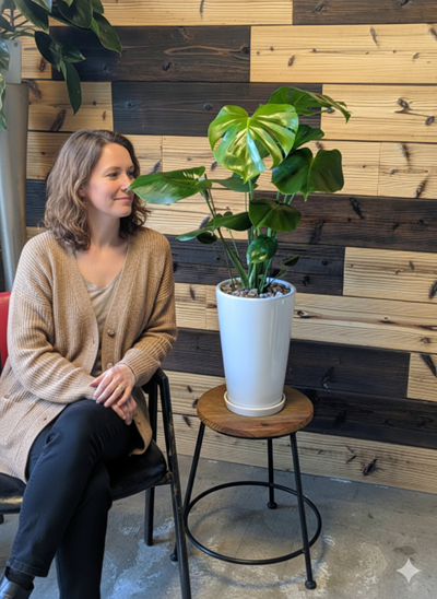 sample観葉植物ギフトこだわりの１点もの【プレミアグリーン】大切な方への特別な贈りものをお探しならフィカスベビーリーフとナチュラルグレー鉢