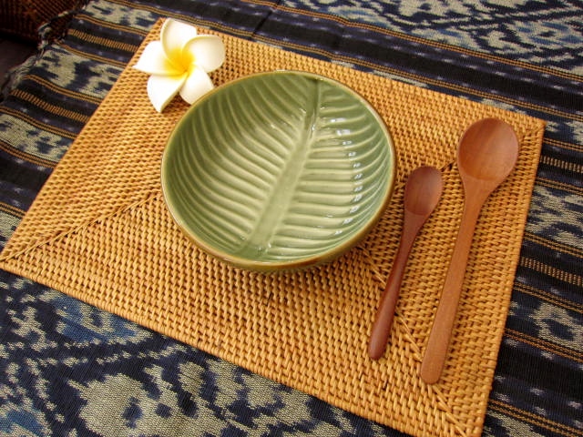 アタ製・長方形ランチョンマット（30×22cm／ナチュラルカラー）AT022