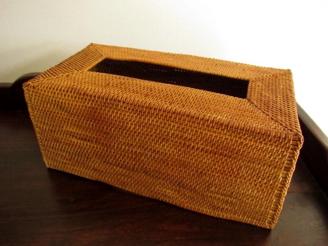 アタ製　保湿タイプ用ティッシュボックスカバー（高さ11cm／被せるタイプ／平編み）AT119