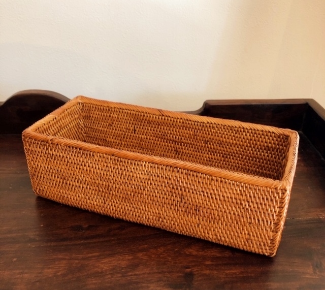 アタ製・カトラリーケース／食パン入れ／文房具入れ／リモコン入れ（25×10×高さ8cm・蓋なし）AT227