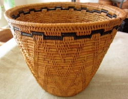 アタ製スモールバスケット（蓋無し・模様編み）AT008
