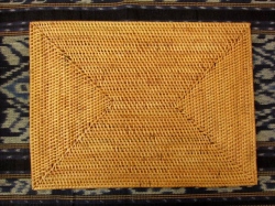 アタ製・長方形ランチョンマット（40×30cm／ナチュラルカラー）AT021