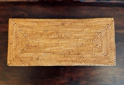 アタ製・細長いテーブルマット（36×16cm・ナチュラルカラー）AT185