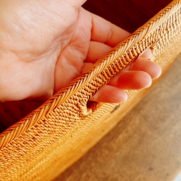 橋口敦穂 蓋付き小物入れ かさばる物もたっぷり入ります！ アタ製・特大サイズの収納ボックス