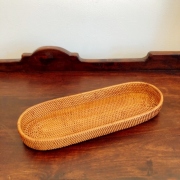 アタ製・カトラリーケース（楕円形・長さ26cm・蓋なし）AT188