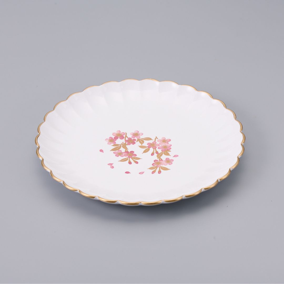さくら8.0フラワー盛皿（白/ピンク）（5）KZ3284P≪新商品≫≪食洗機・レンジ対応≫