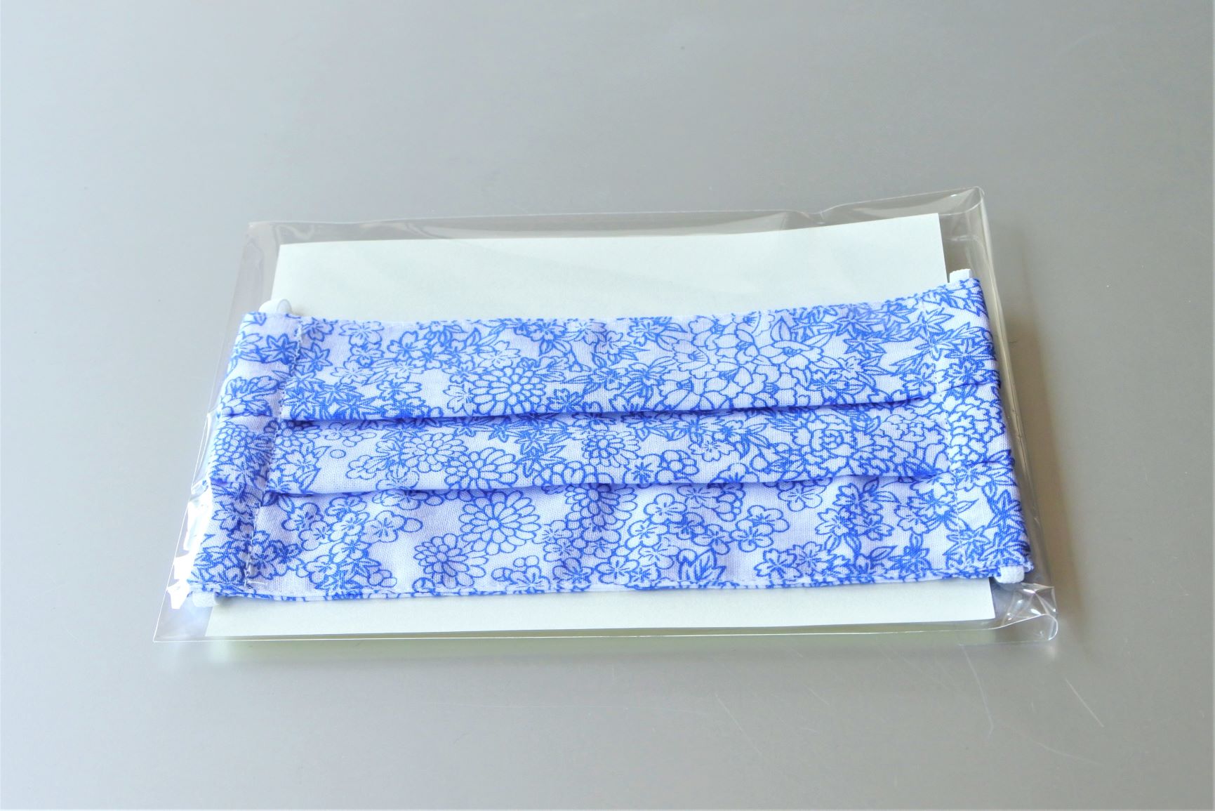 幅広プリーツ　青