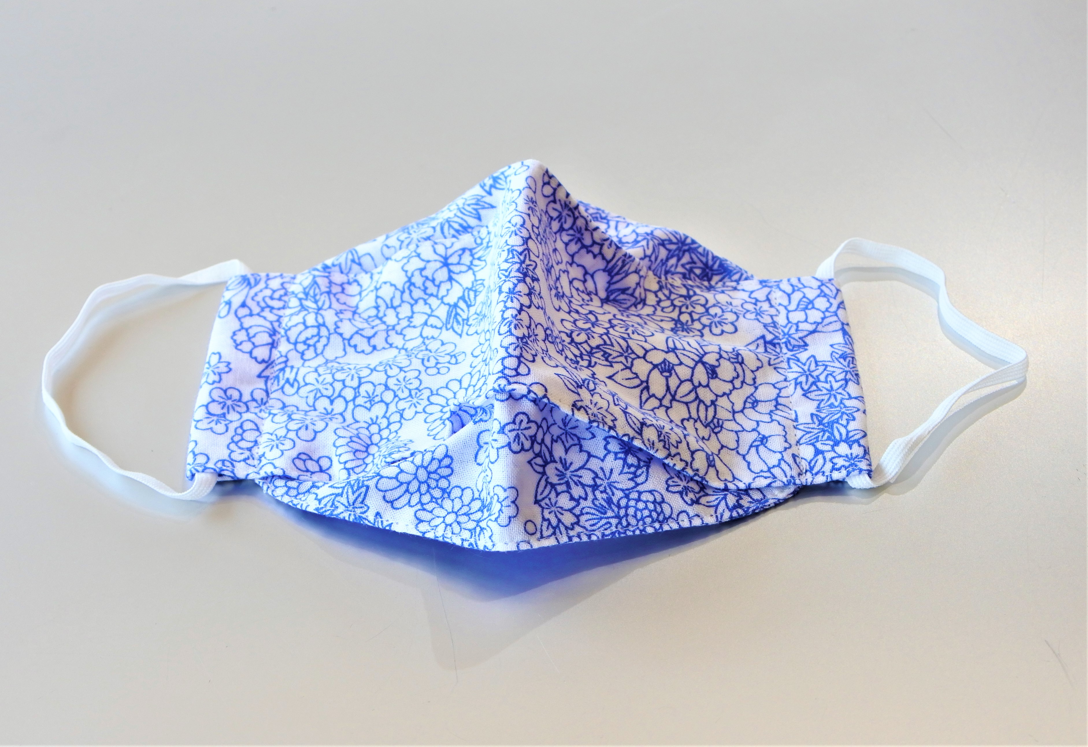 マスク　新立体　青