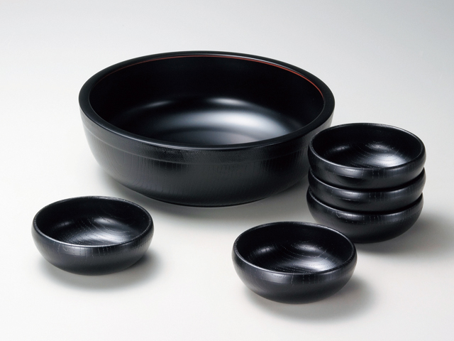 黒朱線入そうめん鉢揃<新商品><シーズン商品>