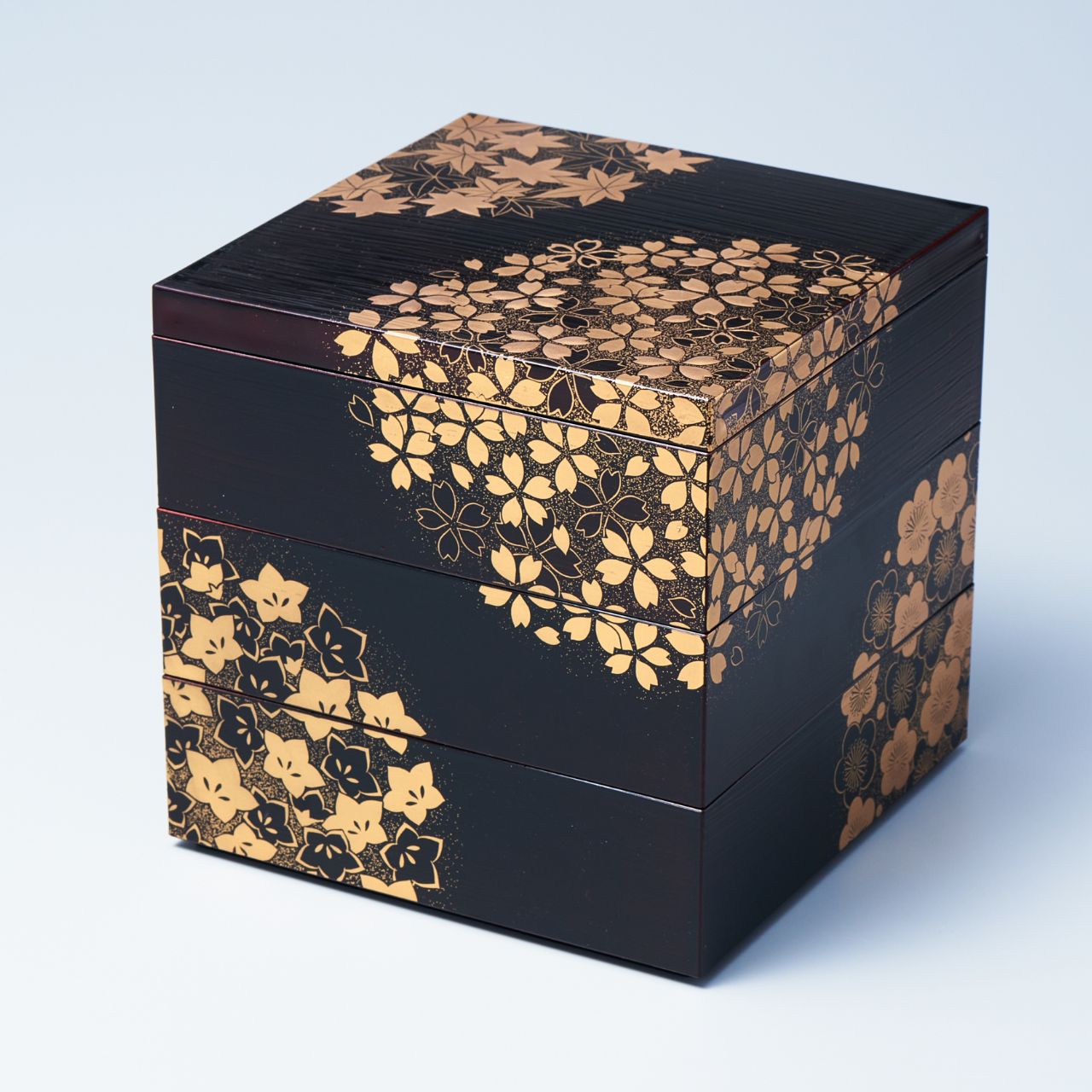 JUBAKO/重箱/花丸春秋5.0三段重(溜)(A)<迎春>KT2034A