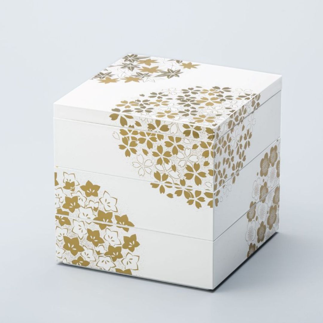 JUBAKO/重箱/花丸春秋6.0三段重（白）＜新商品＞KT2256A