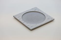 コースター　銀　波紋