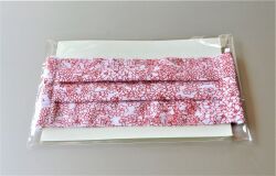 幅広プリーツ赤