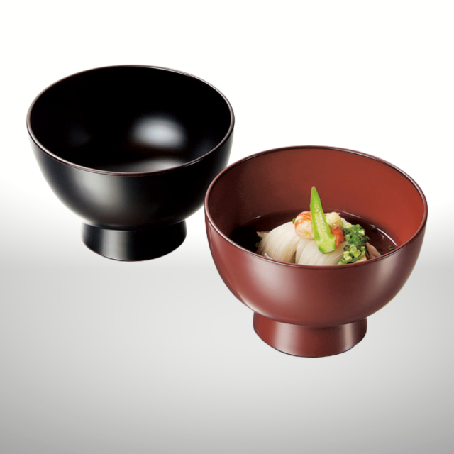 高級 塗り茶碗 本物の手触り! うるしペア4.5お好み椀(溜/朱)