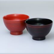 根来・曙ペア木目汁椀（食洗機・レンジ対応）KZ3064P≪新商品≫≪kaze-ya style≫