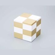 JUBAKO/重箱/市松KIN5.0三段重(白)(A)<迎春><kaze-ya style>KZ3134A