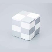 JUBAKO/重箱/市松GIN5.0三段重(白)(A)<迎春><kaze-ya style>KZ3135A