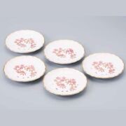さくら3.5フラワー小皿揃（白/ピンク）（5）KZ3280P≪新商品≫≪食洗機・レンジ対応≫