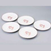 さくら5.5フラワー彩り皿揃（白/ピンク）（5）KZ3283P≪新商品≫≪食洗機・レンジ対応≫