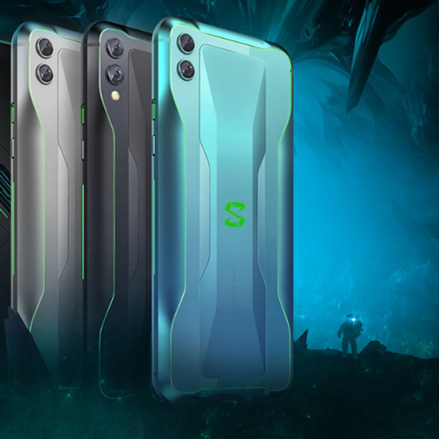 (2)【セット販売端末】BLACK SHARK2(12GB+256GB JAPANモデル)グローリーブルー 2/18以降出荷