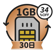 KAZUNA eTalk5 グローバル通信チャージ＜1GB/30日＞
