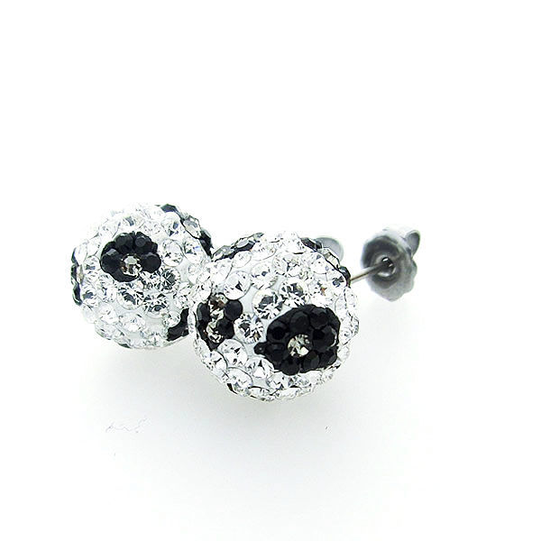 シャンデピアス(小)　レオパード・ホワイト