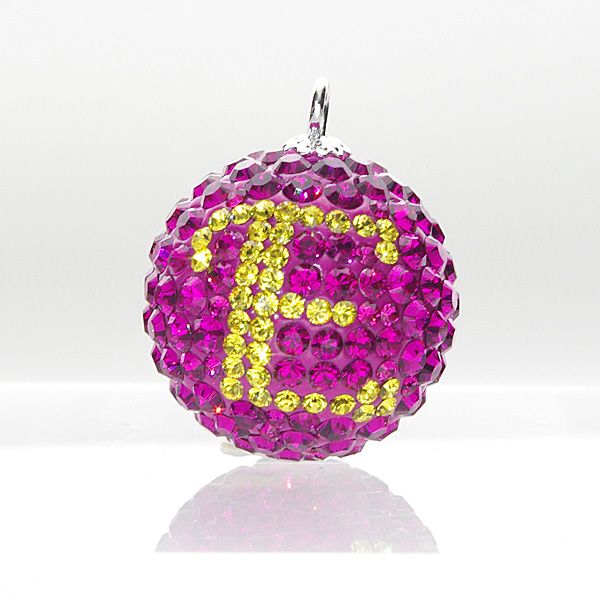 イニシャルカラーオーダー・シャンデボール(中)20ｍｍ【ストラップチャーム】