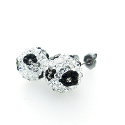 シャンデピアス(小)　レオパード・ホワイト