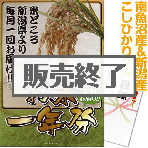 ＜販売終了＞【パネもく！】＜お米一年分＞南魚沼産＆新潟産こしひかり2kgコース（A3パネル付）[当日出荷可]