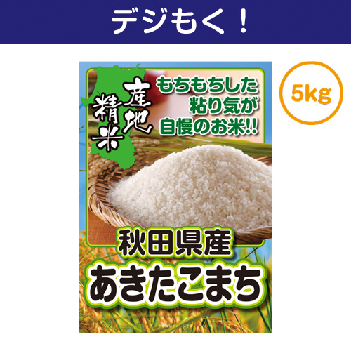 【デジもく！】秋田県産あきたこまち5kg （パネル・目録無し）