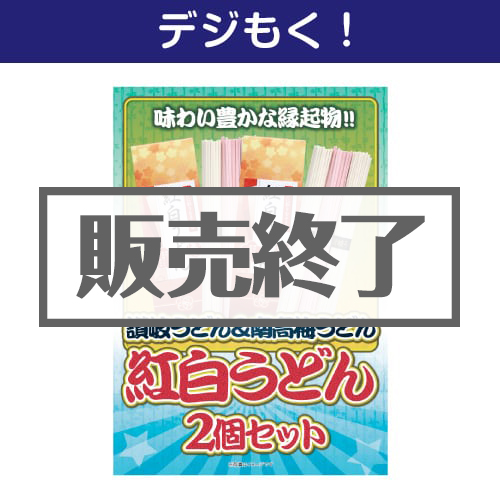 ＜販売終了＞【デジもく！】紅白うどん2個セット（パネル・目録無し）