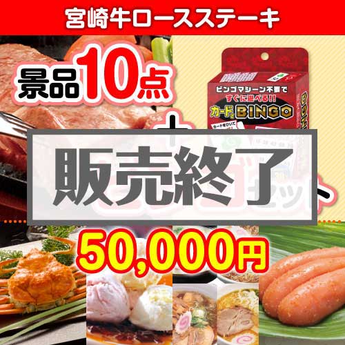 ＜販売終了＞【ビンゴゲーム付き】宮崎牛ロースステーキ10点セット