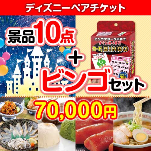 【ビンゴゲーム付き】ディズニーペアチケット10点セット
