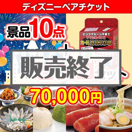 ＜販売終了＞【ビンゴゲーム付き】ディズニーペアチケット10点セット