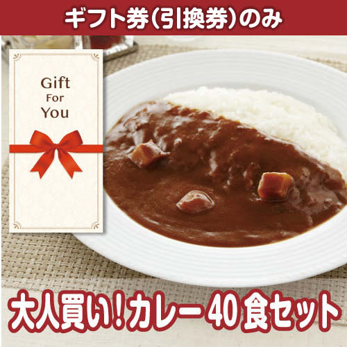 【ギフト券】大人買い！カレー40食セット（目録のみ）