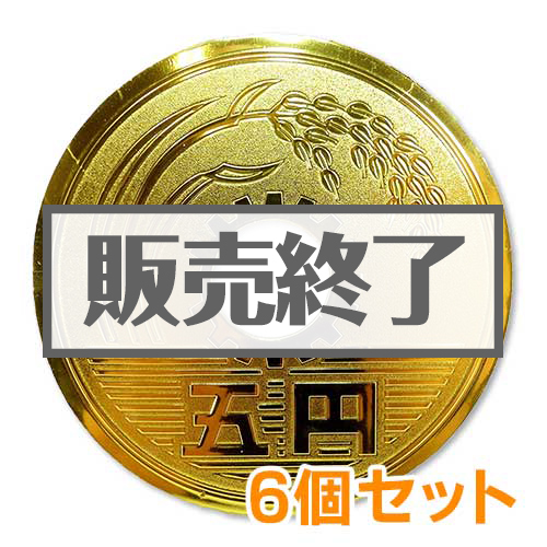 ＜販売終了＞巨大五円玉マグネット6個セット【現物】