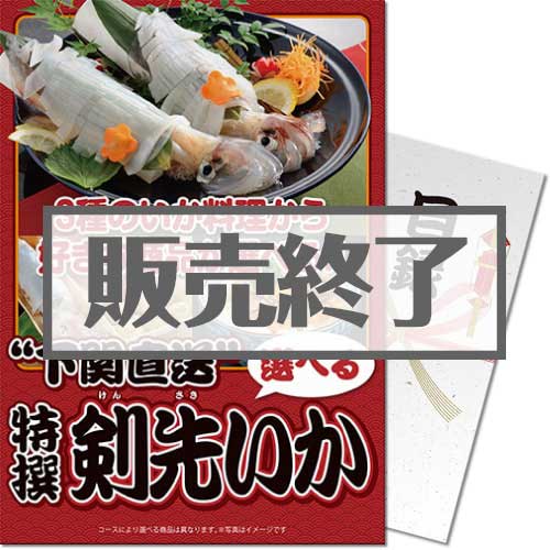 ＜販売終了＞【パネもく！】下関直送　特撰！剣先いか（A4パネル付）[当日出荷可]
