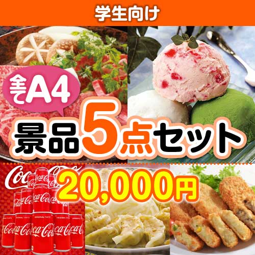 【楽々まとめ買い景品セット：当選者5名様向け】学生向け 5点セット