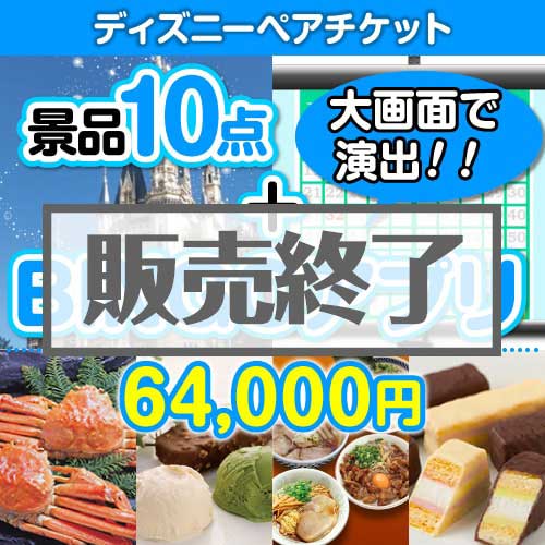 ＜販売終了＞【景品&BINGOアプリまとめ買い景品セット：当選者10名様向け】ディズニーチケット 10点セット [送料無料・全品目録パネル付・当日出荷可]★