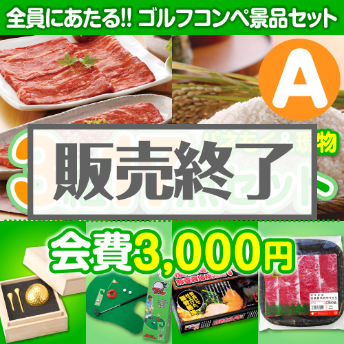＜販売終了＞【ゴルフコンペ賞品17点セット】3組12名様：会費3,000円（全員に当たる！）Aコース